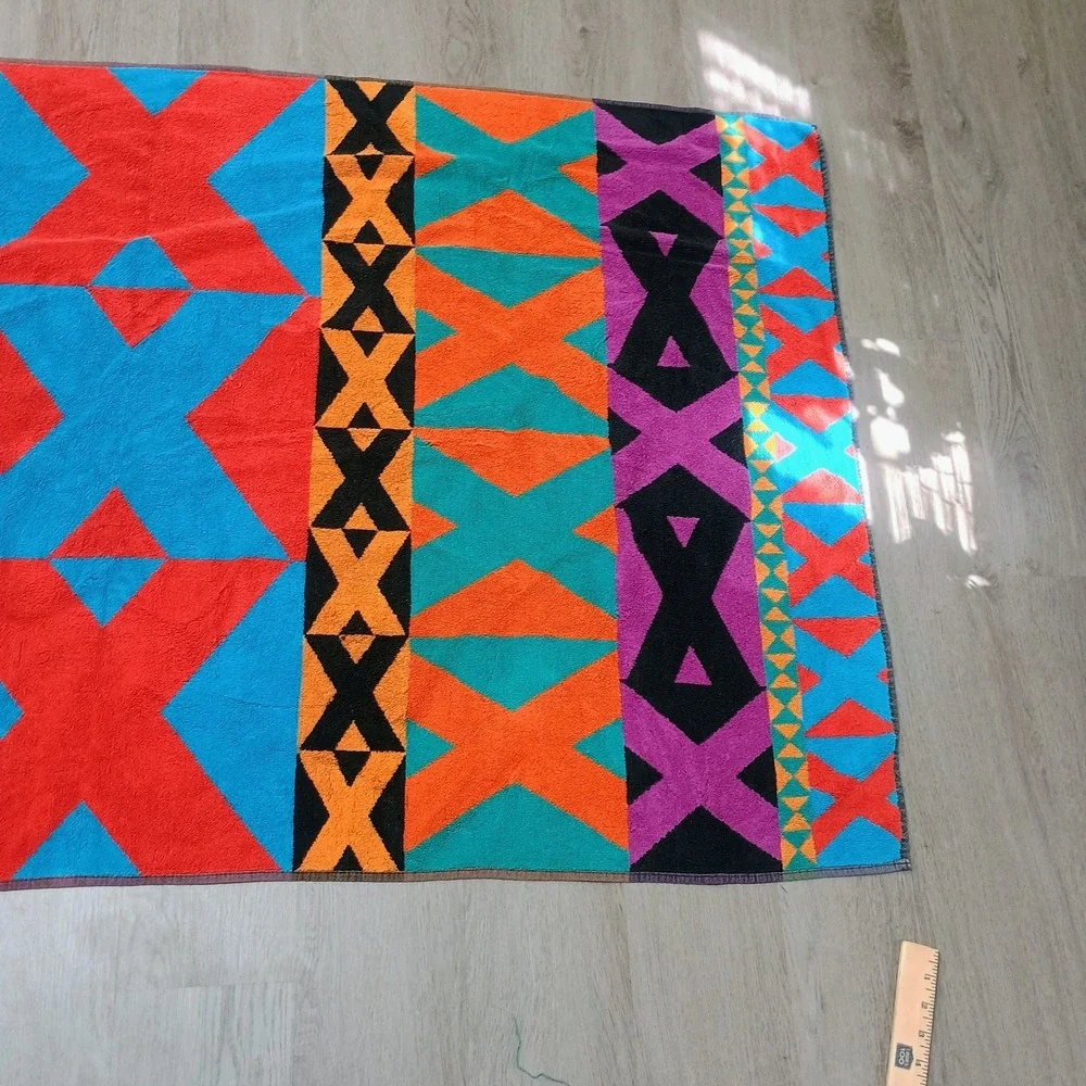 Royal Terry Colorful Geometric X Beach Towel